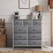 Sorbus Dresser with 9 Drawers - Furniture Storage Chest Tower Unit for Bedroom, Closet, etc - Steel Frame, Wood Top, Fabric Bins